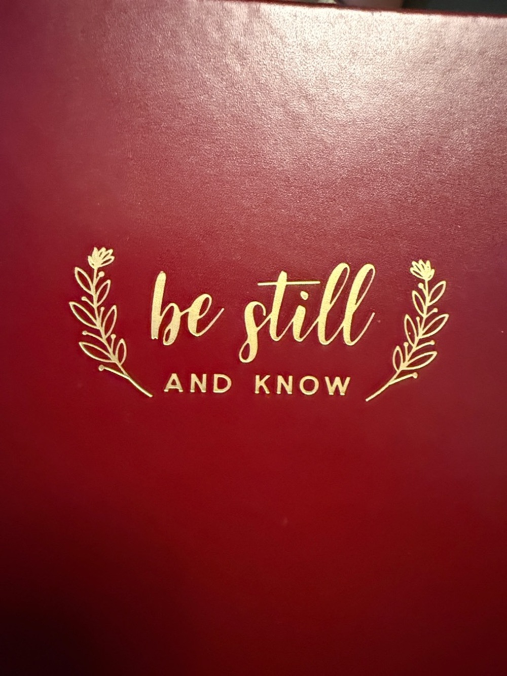 “Be Still and Know” Burgundy Journal & 2 piece Zippered Case and Notebook Set. - Picture 2 of 12